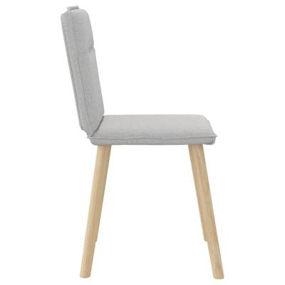 Eetkamerstoelen 2 st stof wolk grijs