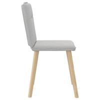 Eetkamerstoelen 2 st stof wolk grijs - thumbnail