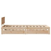 Bedframe met lades massief grenenhout 75x190 cm - thumbnail
