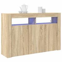 Dressoir Sonoma eiken 116 x 30 x 75 cm Bewerkt hout - thumbnail