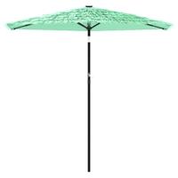 Parasol met stalen paal 223x223x213 cm groen - thumbnail