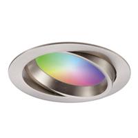 Luna - Smart LED inbouwspot - IP44 waterdicht - Kantelbaar - 12 Watt 1050 Lumen - Wifi + Bluetooth - RGBWW - Google Home, Amazon Alexa en Siri - RVS - Badkamer, binnen en buiten - thumbnail