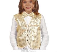 Gilet Pailletten Kind Goud - thumbnail