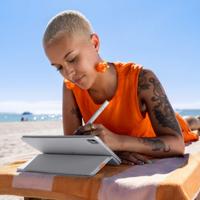 Toetsenbordhoes - Logitech - Flip Folio - Voor iPad en iPad Air 11-inch (M4 en M5) (M2 en M3) (5e generatie - 2024) - Lichtgrijs - thumbnail