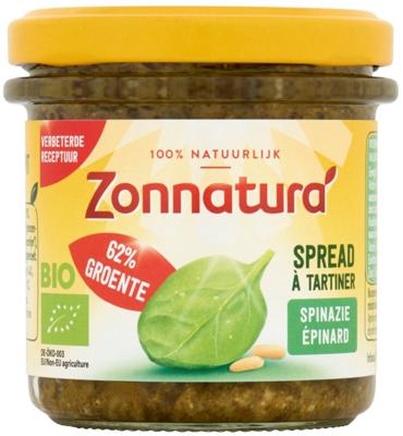 Zonnatura Groentespread spinazie bio 135 Gram