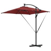 Cantilever Banana Parasol Terracotta 249 x 249 x 250 cm - thumbnail