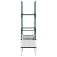 VidaXL Plantenbak met latwerk 80x40x142,5 cm polypropeen wit - thumbnail