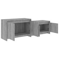 Tv-meubel 146,5x35x50 cm bewerkt hout grijs sonoma eikenkleurig - thumbnail