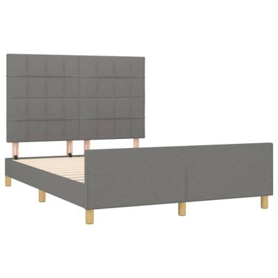 Bedframe zonder matras stof donkergrijs 140x200 cm
