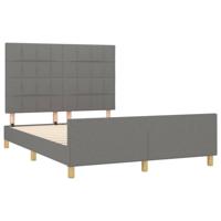 Bedframe zonder matras stof donkergrijs 140x200 cm - thumbnail