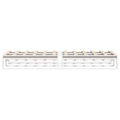 Bedframe zonder matras massief grenenhout wit 200x200 cm