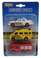 2-Play Traffic Hulpdiensten 3 Auto's Brandweer/Ambulance/Politie - thumbnail