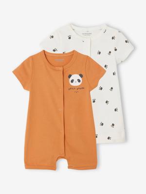 Set van 2 baby combi-shorts sinaasappel Set van 2 baby combi-shorts sinaasappel