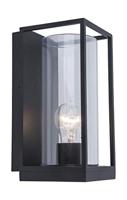 Lamp staal glas buitenlamp &apos;Flair&apos; voordeur lamp design 26 cm - thumbnail