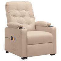 Sta-op-massagestoel stof crèmekleurig - thumbnail