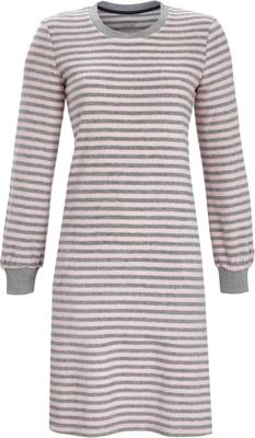 Badstoffen nachthemd roze grijs Badstoffen nachthemd roze grijs