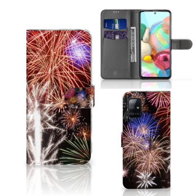 Samsung Galaxy A71 | Wallet Case | met Pasjes | Vuurwerk