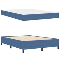 Bedframe met matras Blauw 140 x 190 cm Stof - thumbnail