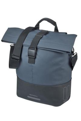 BASIL Tas cove shopper blauw/zwart | mik hooks | 16l