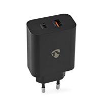 Nedis Nedis Oplader | Snellaad functie | 2.0 / 2.25 / 3.25 A | Outputs: 2 | USB-A / USB-C | 65 W WCPD65W130BK - thumbnail
