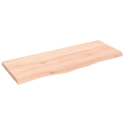 Tafelblad 100x40x(2-4) cm onbehandeld massief eikenhout