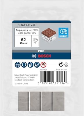 Bosch Accessories 2608601416 2608601416 Segmenten voor droogboorkronen 4 stuk(s) Bosch Accessories 2608601416 2608601416 Segmenten voor droogboorkronen 4 stuk(s)