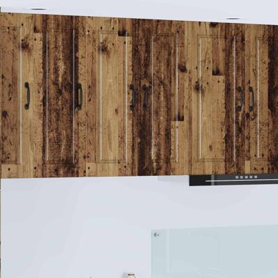 Keukenkast met plank 2 pcs Oudhout 30 x 31 x 80 cm Bewerkt hout
