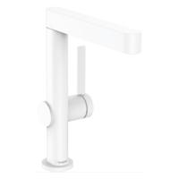 Wastafelmengkraan Finoris HansGrohe Eengreeps 230 Draaibare Uitloop Met PushOpen Waste Mat Wit - thumbnail