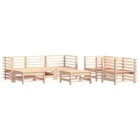 7-delige Loungeset met kussens massief teak - thumbnail