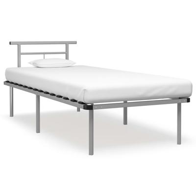 Bedframe metaal grijs 90x200 cm