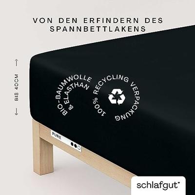 Schlafgut Schlafgut Pure Jersey Boxspring Hoeslaken M - 120x200 - 130x220 799 off-Black