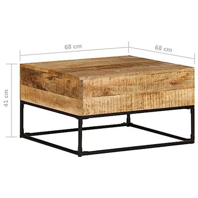 Salontafel 68x68x41 cm ruw mangohout Salontafel 68x68x41 cm ruw mangohout
