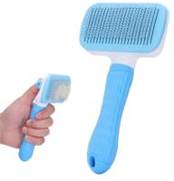 Nobleza Slickerborstel voor hond en kat - Zelfreinigend - Rechthoek - thumbnail