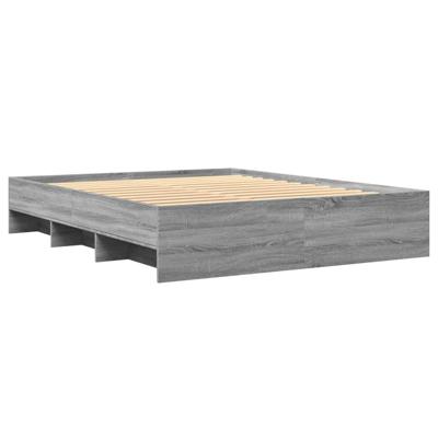 Bedframe zonder matras 160x200 cm spaanplaat grijs Sonoma - thumbnail