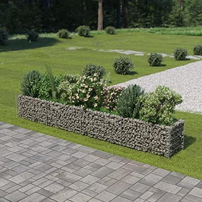 VidaXL Gabion plantenbak verhoogd 360x50x50 cm gegalvaniseerd staal