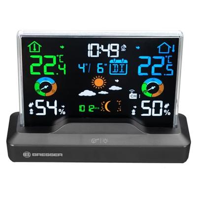 Draadloos BRESSER kleur-weerstation met randloos display