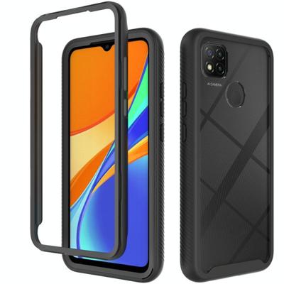 Voor Xiaomi Redmi 9C Starry Sky Solid Color Series Schokbestendige PC + TPU Beschermhoes(Zwart)