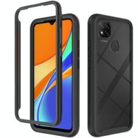 Voor Xiaomi Redmi 9C Starry Sky Solid Color Series Schokbestendige PC + TPU Beschermhoes(Zwart) - thumbnail
