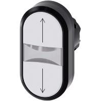 Siemens 3SU10003AB660AN0 3SU1000-3AB66-0AN0 Dubbele drukknop (b x h) 29.8 mm x 57.7 mm IP66, IP67, IP69/IP69K 1 stuk(s)