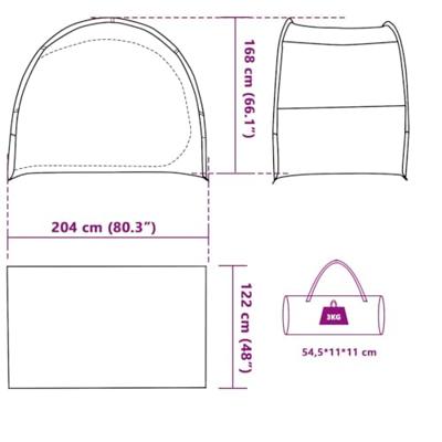 VidaXL Opbergtent waterdicht blauw