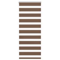 Zebra rolgordijn 60x100 cm stofbreedte 55,9 cm polyester bruin - thumbnail