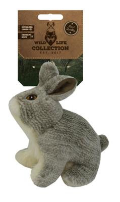 Wild Life Collection Pluche speelgoed voor honden, wilde hond, konijn