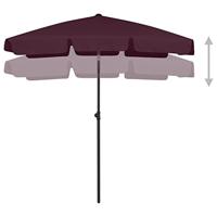 VidaXL Strandparasol 180x120 cm bordeauxrood - thumbnail
