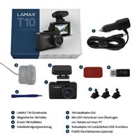 Lamax T10 Dashcam met GPS Kijkhoek horizontaal (max.): 170 ° Gegevensweergave in video, G-sensor, WDR, Videoloop, Automatische start, GPS met radarherkenning, - thumbnail