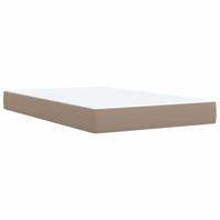 Boxspring met matras kunstleer cappuccinokleurig 120x190 cm - thumbnail