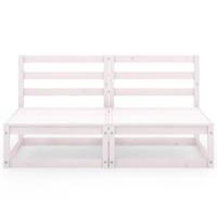 Tuinbank 2-zits massief grenenhout wit - thumbnail