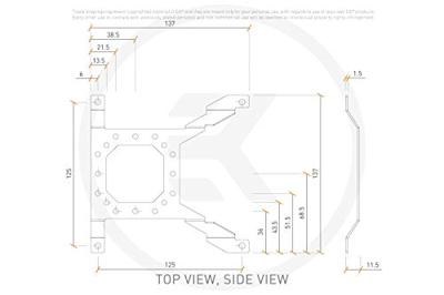 EKWB EK Loop Uni Pump Reservoir Bracket 140mm houder