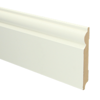 MDF Barok plint 120x15 voorgelakt RAL9010 - lengte 240cm - thumbnail