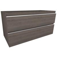 Tigris onderkast met 2 laden 100 x 46 cm houtnerf grijs - thumbnail