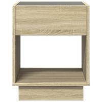 Salontafel met Infinity LED 40x40x50 cm sonoma eikenkleurig - thumbnail